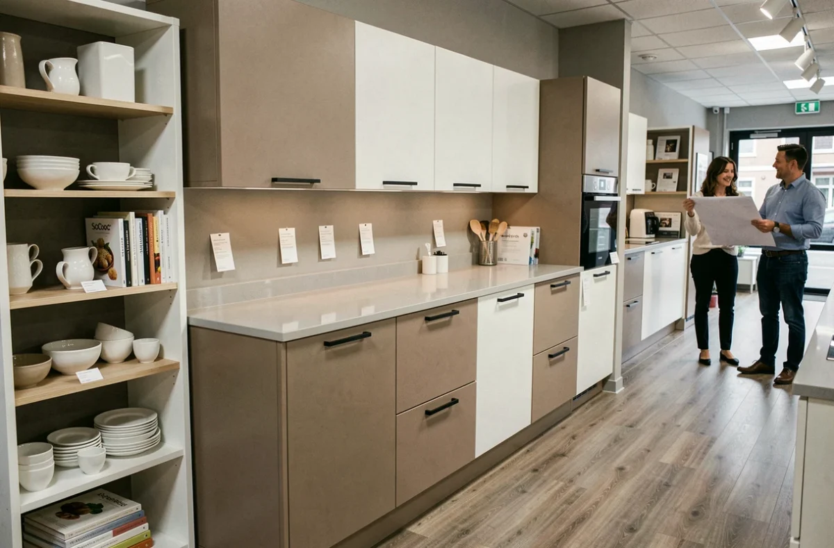 Exposition de cuisine SoCoo'c dans le showroom de Saint-Brieuc